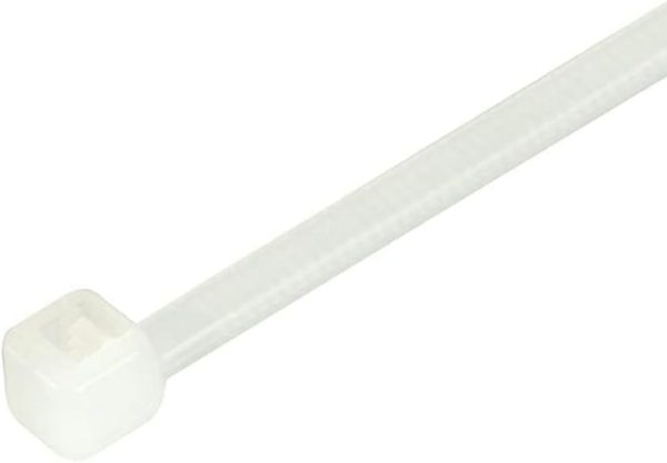 14 Inch White/Clear Zip Ties, 100 Pack, 50lb Strength, UV Resistant Long Nylon Cable Ties, Self-Locking 14" Tie Wraps - Image 2