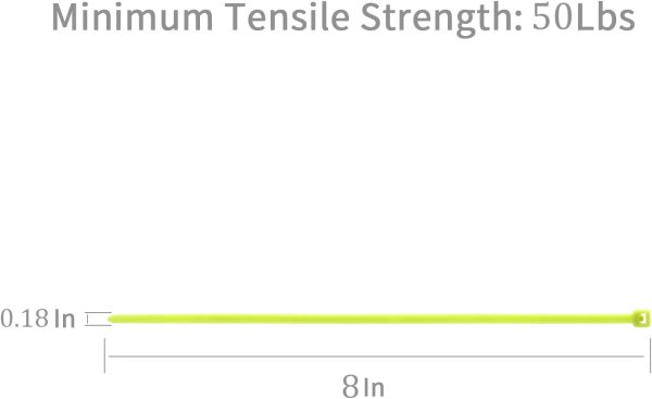 1000 PCS Apple Green Zip Ties 8 Inch, 60 LBS Tensile Strength-Heavy Duty, Self-Locking Nylon Plastic Nylon Wire Ties for Indoor and Outdoor Use - Image 2