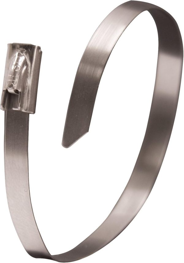 Stainless Steel Cable Tie, 11 inch, 100 lb, Electrical Wire and Cord Management, Metal Zip Tie, 10 Pk