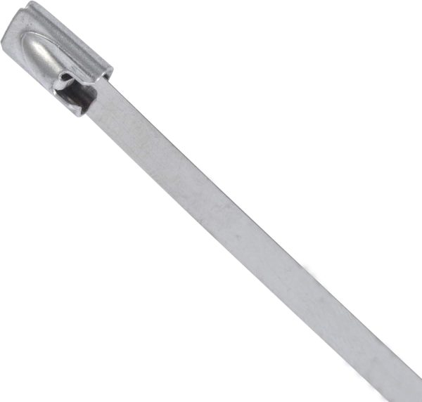 Stainless Steel Cable Tie, 6 Inch., 100 lb. Tensile Strength, Wire / Cord Management Industrial and Household Use, Metal Zip Tie, 10 Pk. - Image 2