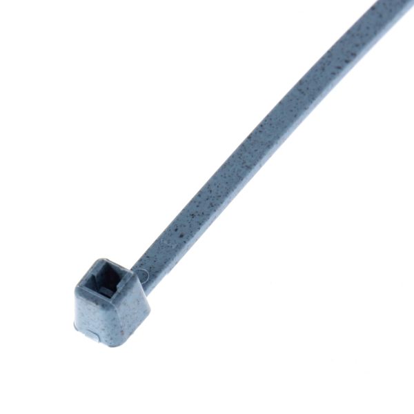 Cable Tie, Metal Detectable Nylon 6.6, Intermediate Cross Section, Curved Tip, 40lbs Min Tensile Strength, 2" Max Bundle Diameter, .047" Thickness, .135" Width, 8" Length (Pack of 100) - Image 2