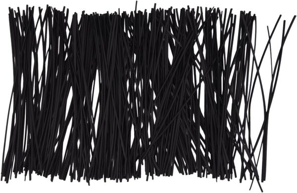 250 Piece Metallic Twist Cable Cord Wire Ties Reusable Fastening (6 Inch, Black) - Image 2