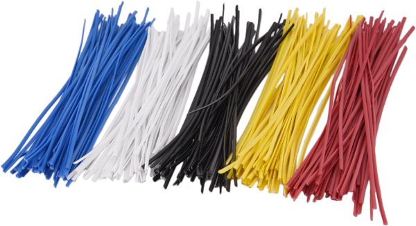 250 Piece Colorful Metallic Twist Cable Cord Wire Ties Reusable Fastening, 6 Inch
